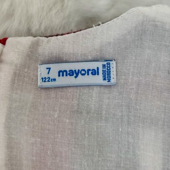 Mayoral Girls Plaid Ruffle Dress - Picture 6 of 7